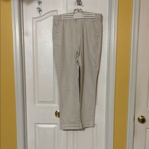 St. John's Bay Tan Straight Leg Trousers